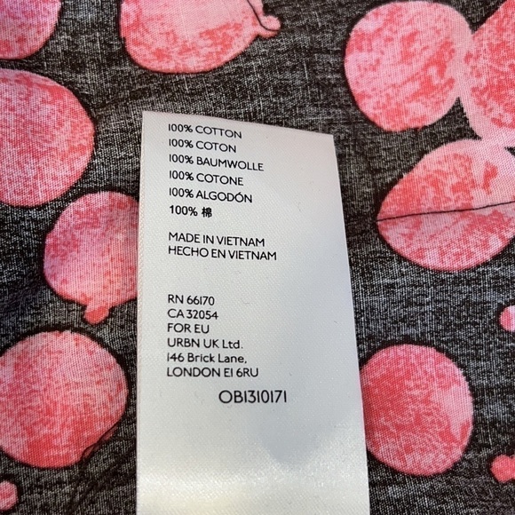 FREE People Pink/Chocolate Combo Jodie Printed Tunic Flowy Oversized top size XS - Picture 13 of 15